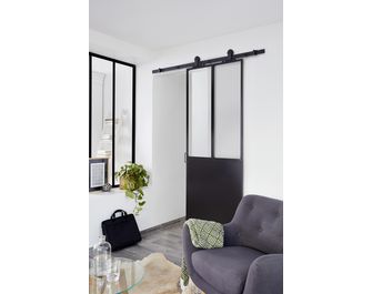 Porte coulissante VERRIERE noir