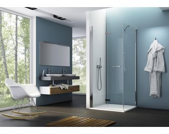 Porte de douche OPURE pivotante/pliante sur-mesure