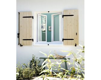 Volet sapin spécial réno 2 vantaux pentures