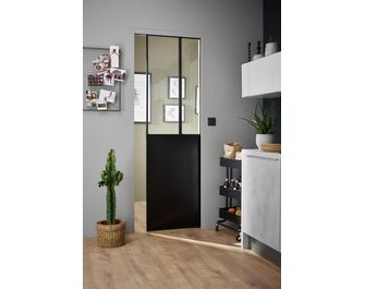 Porte coulissante VERRIERE noir