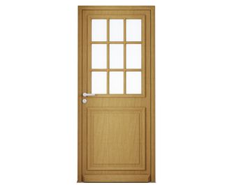 Porte d'entrée Anne-Perrine bois exotique sur-mesure