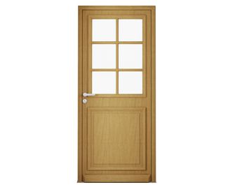 Porte d'entrée Anne-Perrine bois exotique sur-mesure