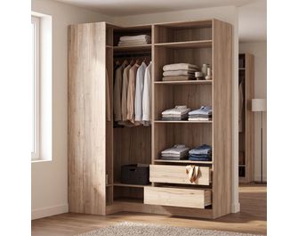 Meuble d'angle ouvert chêne Halifax L.200 cm Pléiade