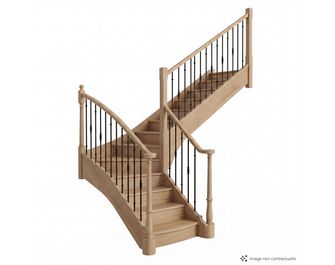 Escalier Chambord avec rampe Antique