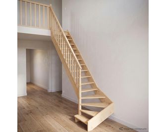 Escalier Aria quart tournant bas marche débordante rampe Idéal