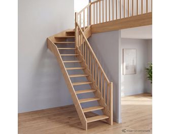 Escalier Aria quart tournant haut rampe Idéal