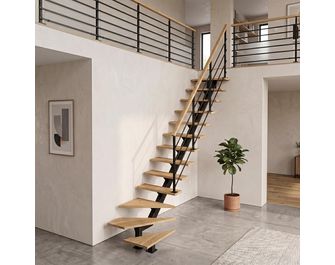 Escalier Elliot quart tournant bas rampe Eva