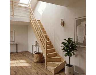 Escalier Faubourg quart tournant bas rampe Eden