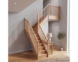 Escalier Faubourg quart tournant intermédiaire rampe Moulure