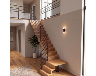 Escalier Jazz quart tournant palier rampe Fera
