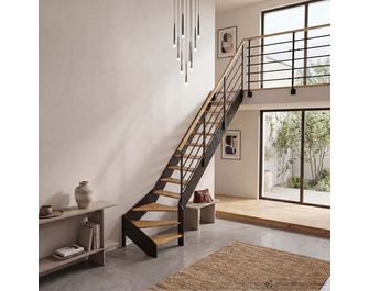 Escalier Estelle quart-tournant bas rampe Eva