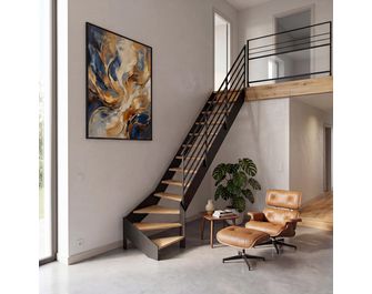 Escalier Estelle quart-tournant bas rampe Fera