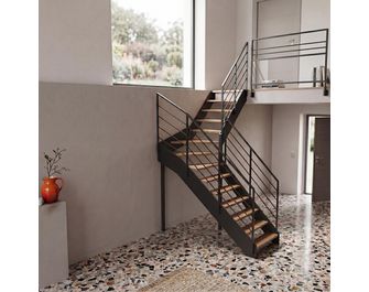 Escalier Estelle quart-tournant intermédiaire rampe Fera