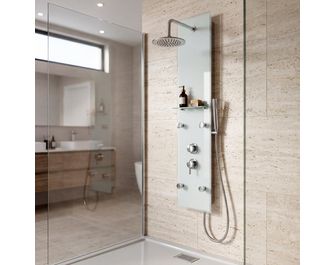 Colonne de douche hydromassante GLASS