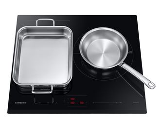 Table induction avec zone modulable noir 3 foyers Samsung NZ63B6056GK