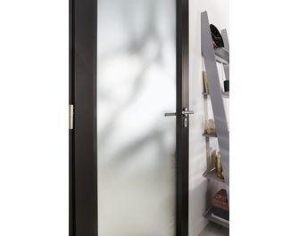 Porte d'entrée Adénora Aluminium avec vitrage Dépoli sur-mesure