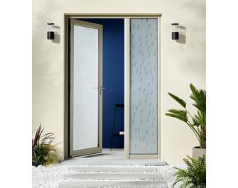 Porte d'entrée Adénora Aluminium avec vitrage Orgue sur-mesure
