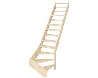 Escalier Kino/Ludo bois quart tournant bas sans rampe