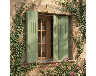 Persienne pliante en pin couleur