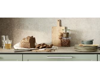 Plan de travail compact GRIS LUNE sur-mesure EP.10 MM