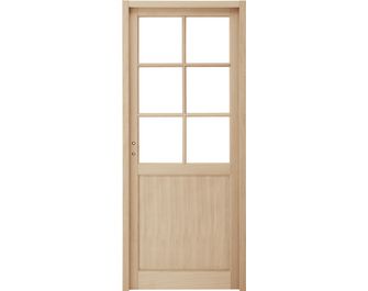 Bloc-porte chêne plaqué 6 vitrages ANDINE - Huisserie 72