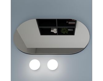 Miroir de salle de bains ovale 50x90 cm, décor uni FORMEO