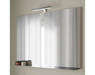 Miroir de salle de bains rectangulaire L.80 cm, décor verni laqué FORMEO