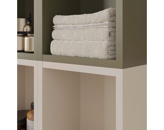 Meuble complément sous-vasque, 2 niches, H.60 cm, décor verni laqué FORMEO