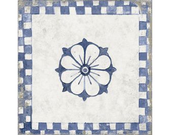 Carrelage décor HERA damier fleuri