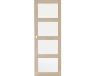 Porte coulissante chêne plaqué