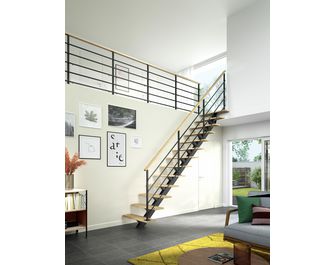 Escalier Elliot quart tournant bas rampe Eva