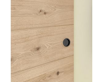 Porte coulissante NAIADE chêne plaqué à condamnation