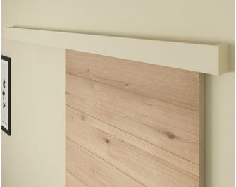 Porte coulissante NAIADE chêne plaqué à condamnation