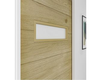 Porte coulissante vitrée NAIADE chêne plaqué