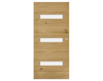 Porte coulissante vitrée NAIADE chêne plaqué