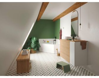 Ensemble sous-vasque + plan mélaminé 120 cm + 3 tiroirs PHOENIX