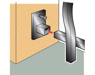 Sachet 4 platines pour pose en tableau de grille de défense