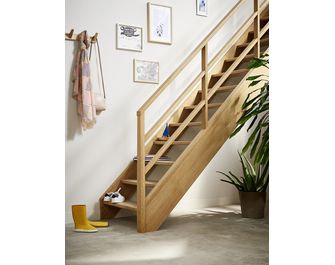 Escalier Aria quart tournant haut rampe Eden