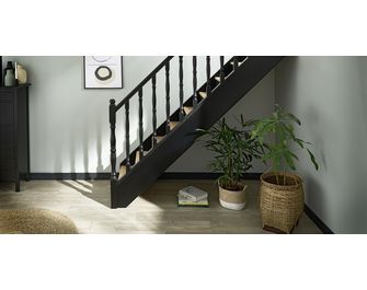 Escalier Faubourg quart tournant bas rampe Antique