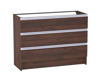 Meuble sous vasque reposant L.120 cm, 3 tiroirs, décor naturel FORMEO