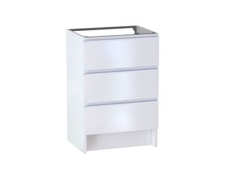 Meuble sous vasque reposant L.60 cm, 3 tiroirs, décor uni FORMEO