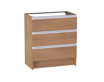 Meuble sous vasque reposant L.80 cm, 3 tiroirs, décor naturel FORMEO
