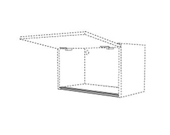 Profil alu prise de main pour meuble de cuisine abattant ZEN