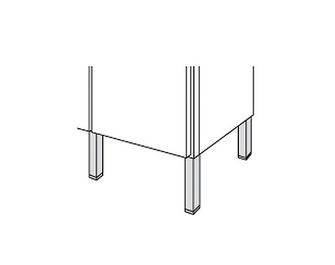 Pieds alu pour meuble de cuisine