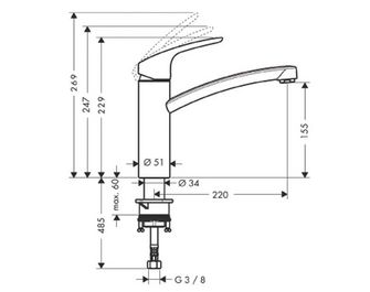 Mitigeur de cuisine Focus Eco C3 160