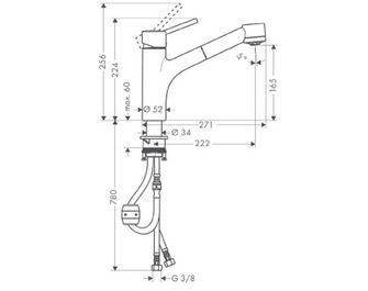 Mitigeur de cuisine Talis M52 170