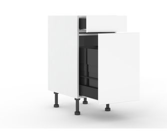 Meuble bas tri sélectif duo 1 porte 1 tiroir