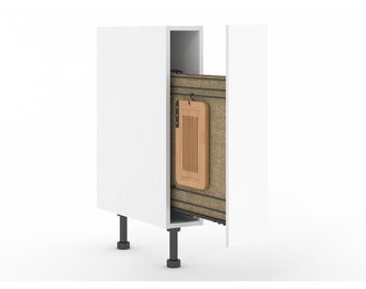 Meuble bas avec huche à pain 1 porte extractible