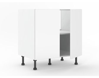 Meuble sous-évier 2 portes 1 fond alu