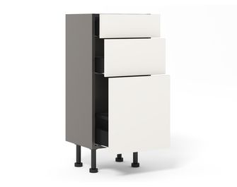 Meuble bas 1 casserolier + 2 tiroirs faible profondeur